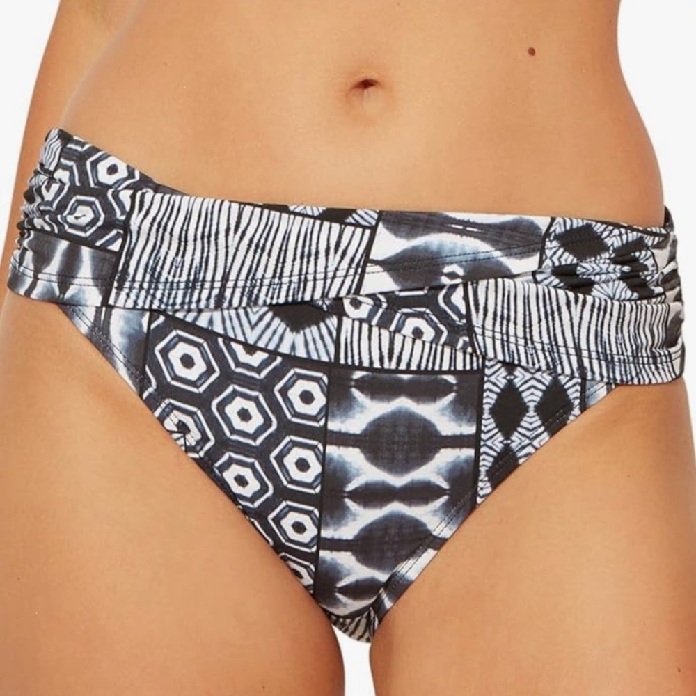 Bleu Rod Beattie Island Time Sarong Hipster‎ Bottoms Navy Size 4 NWT